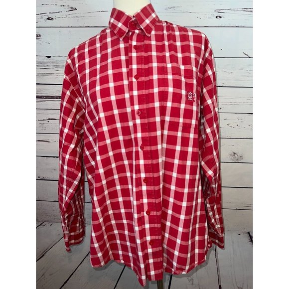 Cinch Western Shirt Small Long Sleeve Plaid‎ button front red white Plaid Cowboy - Picture 1 of 9